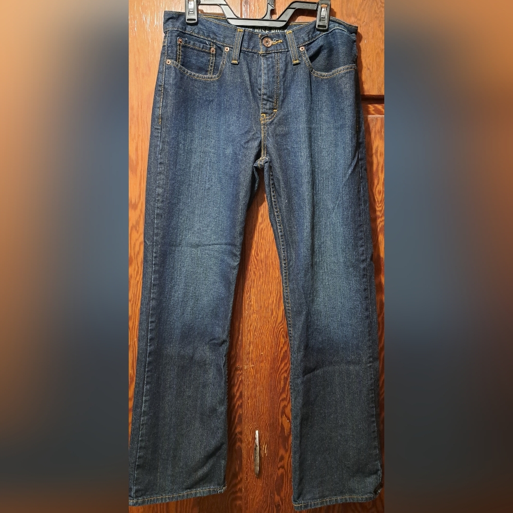 Route 66 Men's Low Rise Boot Cut Dark Blue Denim